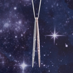 Star Constellation Spike Necklace in 925 Sterling Silver