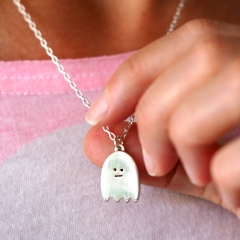 Simple Jewelry 925 Sterling Silver Ghost Necklace