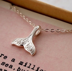 Fashion Jewelry 925 Sterling Silver I am Mermaid Necklace for Women