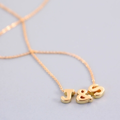 Triple Mini Letter Necklace in 925 Sterling Silver