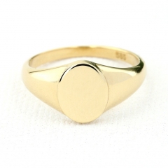 Simple Statement Jewelry Chic Circle Face Graducted Band Ring