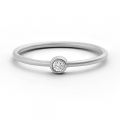 Simple Design 925 Sterling Silver Solitaire Finger Band Ring Design