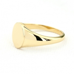 Simple Statement Jewelry Chic Circle Face Graducted Band Ring