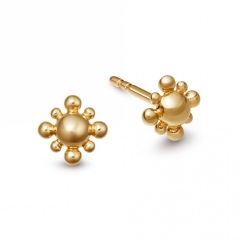 Sterling Silver Mini Floris Stud Earrings for Girl