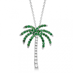 925 Sterling Silver Palm Tree Jewelry Fashion Necklace Gift for Girlfriend