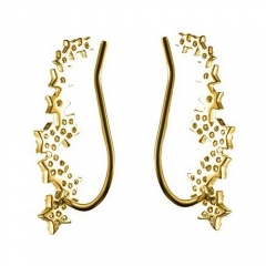 Fashion Jewelry CZ Long Star Ear Cuff Ear Crawler Climber Earrings