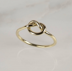 Handmade 925 Sterling Silver High Polish Love Knot Finger Ring Design