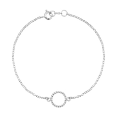 Custom Jewelry Sterling Silver High Polish Eternity Mini Ball Circle Bracelet