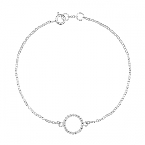 Custom Jewelry Sterling Silver High Polish Eternity Mini Ball Circle Bracelet