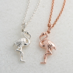 Popular Necklace Sterling Silver Flamingo Necklace
