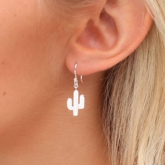 Latest Design Sterling Silver Cactus Earrings for Women