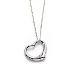 Women Jewelry Fashion Sterling Silver Heart Necklace