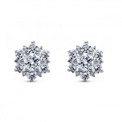 Customized Jewelry Sterling Silver Cubic Zirconia Earrings for Women