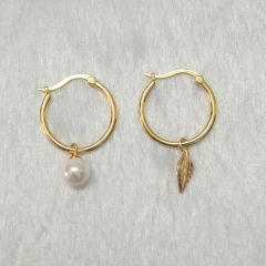 Customized Jewelry Sterling Silver 18K Yello Gold Hoop Earrings