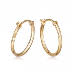 Customized Jewelry Sterling Silver 18K Yello Gold Hoop Earrings