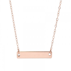 Simple Jewelry 925 Sterling Silver High Polish Bar Necklace