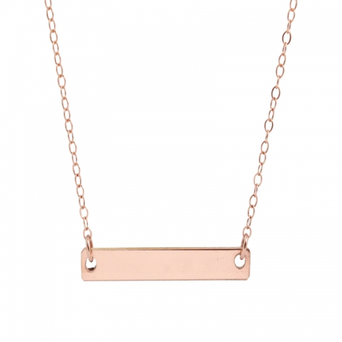 Simple Jewelry 925 Sterling Silver High Polish Bar Necklace