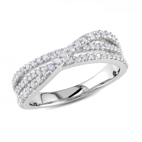 Fashion Sterling Silver Micropave Cubic Zirconia Women Ring