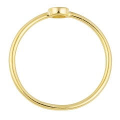 Simple Jewelry 14K Yellow Gold Over Sterling Silver Mini Circle Ring