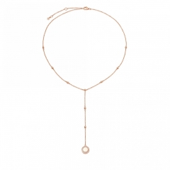 Sterling Silver Jewelry Manufacturer New Collection Beaded Lariat Chain Hanging Cosmos Necklace