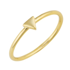 Free Sample 14K Yellow Gold Over Sterling Silver Mini Triangle Ring