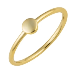 Simple Jewelry 14K Yellow Gold Over Sterling Silver Mini Circle Ring