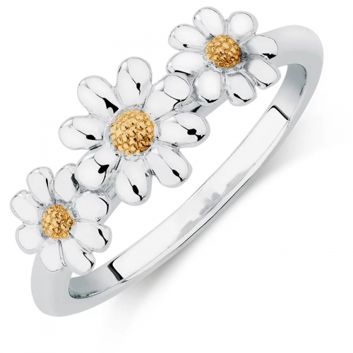 Three Flower Rings Daisy Flower Ring Hot Sale Ring Factory Price Ring Jewelry