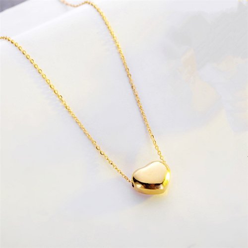 Wholesale Custom Size Minimalist Dainty Choker Necklace 925 Silver Minimal Necklace Gold Heart