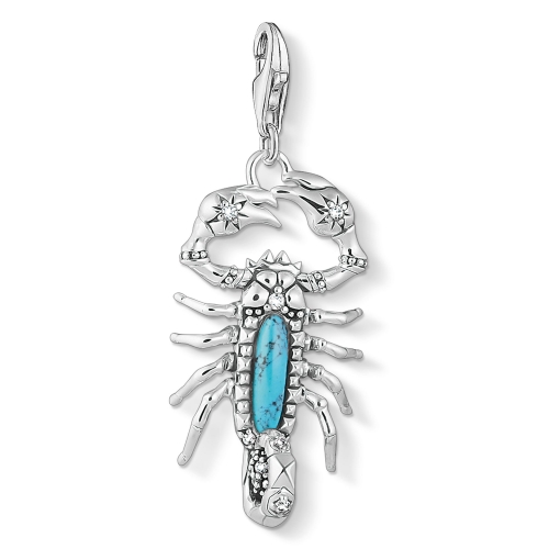 Charm Club 925 Sterling Silver Scorpion Turquoise Animal Charm Pendant Y0061-646-17