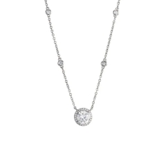 Landou Jewelry 925 Sterling Silver Halo by the Yard Necklace