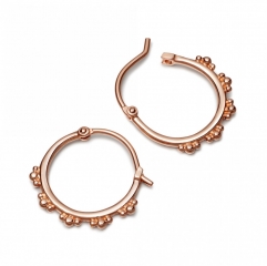 Landou Jewelry High Polish Sterling Silver Hoop Earrings for Women for Teen