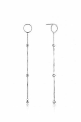 Landou Jewelry 925 Sterling Silver Rhodium Plated Modern Beaded Drop Earrings