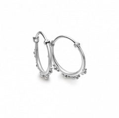 Landou Jewelry High Polish Sterling Silver Hoop Earrings for Women for Teen