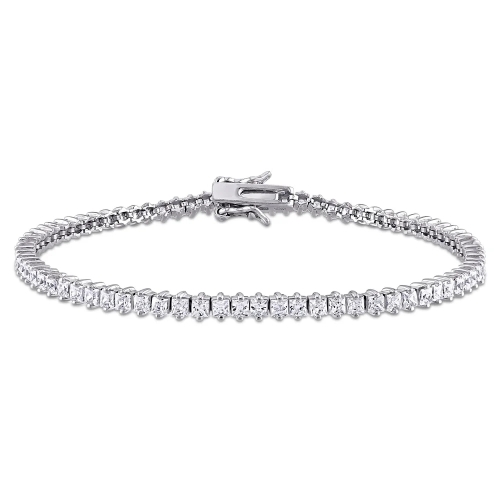 Landou Jewelry 925 Sterling Silver Cubic Zirconia Tennis Bracelet