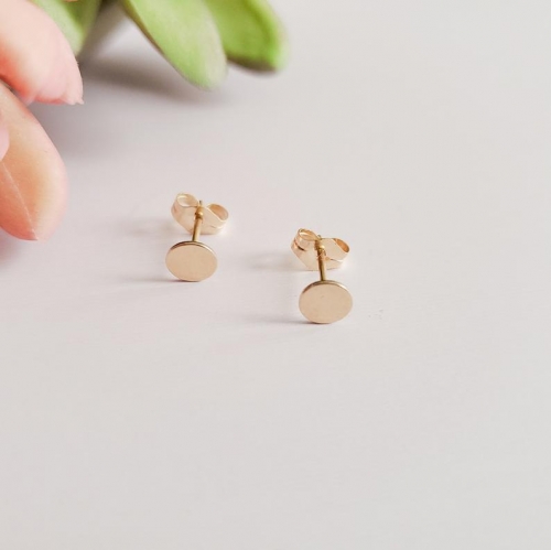 Circle Sterling Silver Studs, Minimalist Stud Earrings, Circle Posts Simple, Dainty Minimalist, Tiny Studs Earrings