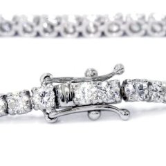 Landou Jewelry 925 Sterling Silver Cubic Zirconia Tennis Bracelet