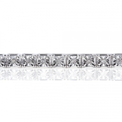 Landou Jewelry Sterling Silver Illusion Set Cubic Zirconia Tennis Bracelet