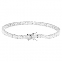 Landou Jewelry 925 Sterling Silver Cubic Zirconia Tennis Bracelet 7.5