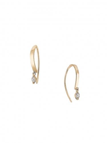 14K Yellow Gold & Cubic Zirconia Drop Earrings