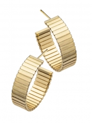 14K Gold Plated Hoop Earrings 925 Sterling Silver