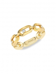 Landou Jewelry 18K Yellow Gold Plated Fake Diamond Women Ring
