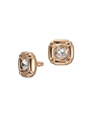 Dulcis Rose Goldtone Crystal Stud Earrings for Women