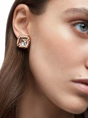 Dulcis Rose Goldtone Crystal Stud Earrings for Women