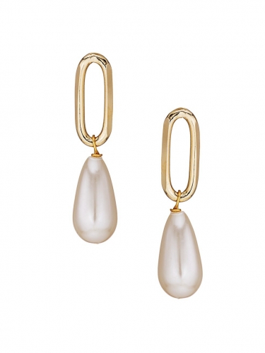 Promessa Goldtone Resin Pearl Drop Earrings