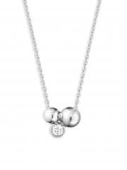 Sterling Silver or Brass Cubic Zirconia Pendant Necklace