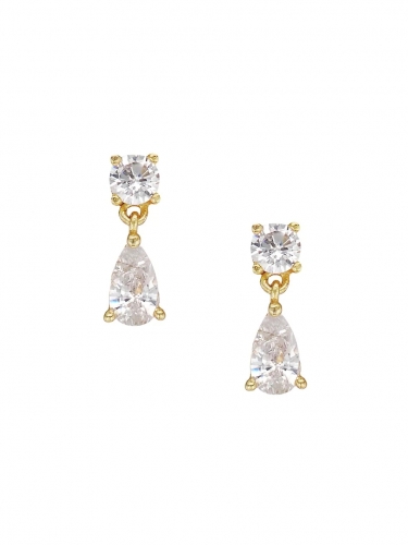 18K Gold Vermeil & Cubic Zirconia Baby Angelina Stud Earrings