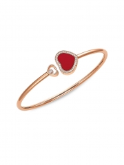 Happy Hearts 18K Rose Gold & Diamond Bangle