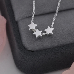 Extra Tiny Star Necklace in Sterling Silver, Custom Necklace, Adjustable Length, Extra Small Pendant, 16 inch to 18 inch