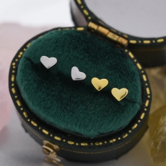 Tiny Heart Stud Earrings in Sterling Silver, Silver or Gold, Dainty Earrings, Extra Tiny, Stacking Earrings, Heart Earrings