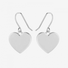 Landou Jewelry 925 Sterling Silver Small Love Tiny Heart Yellow Gold Drop Earrings